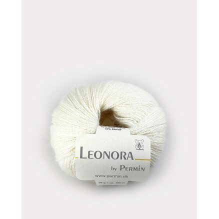 Permin Leonora Garn 20 Råhvit