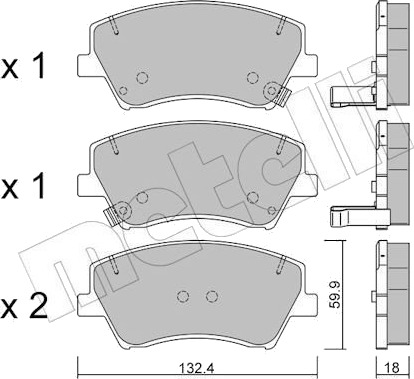 METELLI 22 1092 0 Bremseklosser