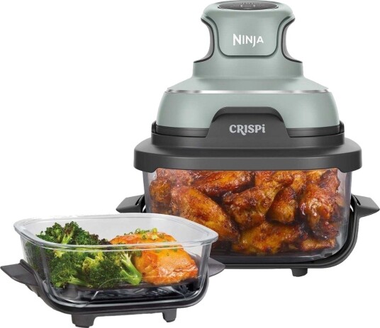 Ninja Crispi FN101EUSG Airfryer med 1700W Varmluftstekning - Salviegrønn Ninja Crispi FN101EUSG Airfryer med 1700W Varmluftstekning - Salviegrønn