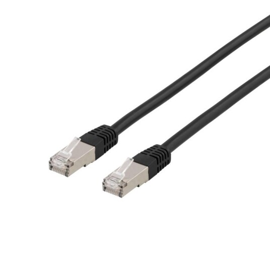 DELTACO U/FTP Cat6a patchkabel LSZH 10m svart