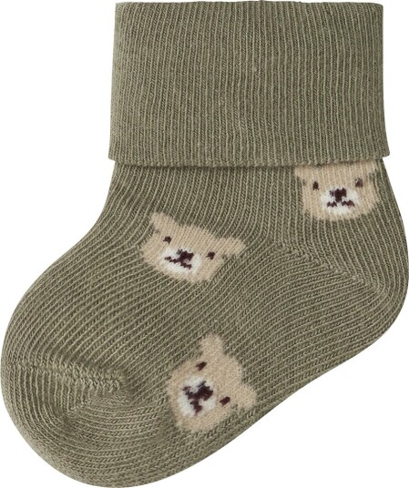 Name It Sokker   NbmOmio   Mermaid   Name It   62/68   Sokker Armygrønn Beige Grønn   62 68