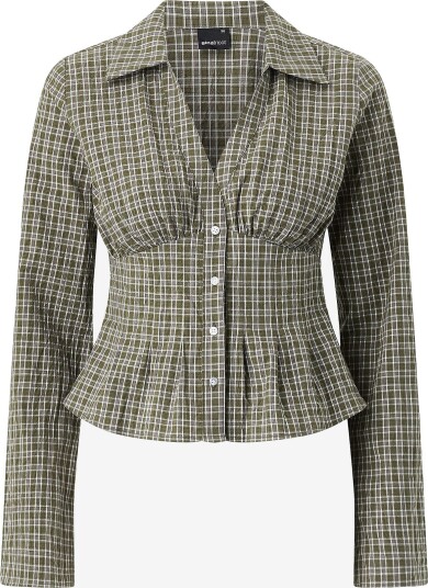 Gina Tricot Skjorte Shaped shirt Grønn