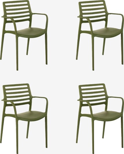 Hanah HomeStolsett 4 deler   Louise LargeGrønnSpisestoler