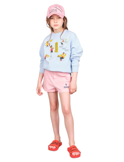 THE ANIMALS OBSERVATORY Bear Kid Sweatshirt Soft Blue - Blue - 6 Y