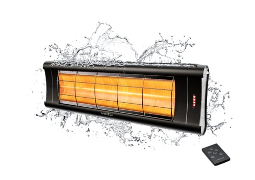 Veito Aero S 2500 Black Veggmonterte Terrassevarmer Svart Veito Aero S 2500 Black Veggmonterte Terrassevarmer Svart
