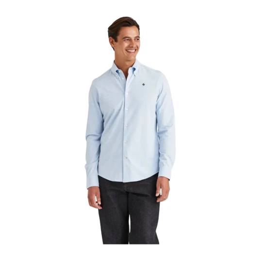 Morris Camden Piqué Shirt   Blue   XS