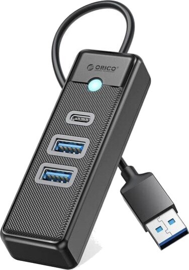 ORICO PWC2U-U3 USB-hub 2x USB-A 3.0 USB-C 3.0 1 m Svart PWC2U-U3-10-BK-EP