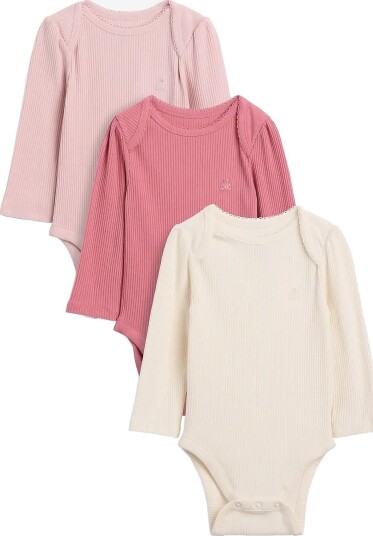 GAP Baby First Favorites Tinyrib Bodysuit (3 Pack) PRIMITIVE 80/86