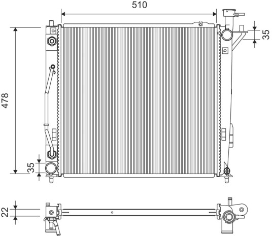 VALEO 701363 Radiator motorkjøling VALEO 701363 Radiator motorkjøling