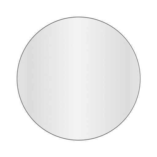 Loevschall Refine Round speil, Ø80 cm, sort