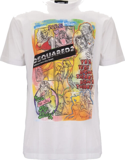 Dsquared2 Herre Topper Hvit S, Dsquared2 Herre Topper Hvit S,