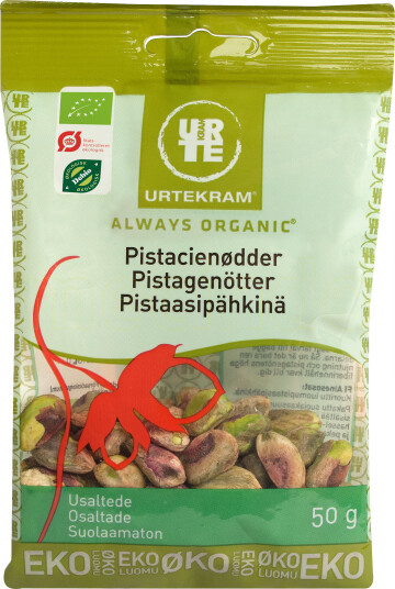 Urtekram Pistasjenøtter Uten Skall Ø 50gram