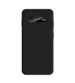 eSTUFF - Baksidedeksel for mobiltelefon - silikon - svart - for Samsung Galaxy S10