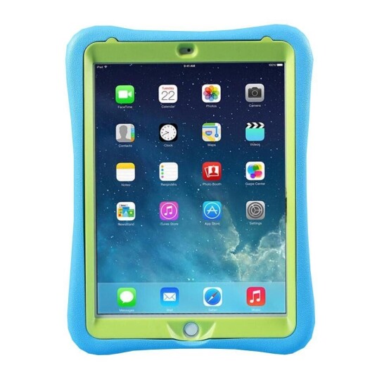 Pepkoo iPad (2018) / iPad (2017) Pepkoo Shockproof Deksel m. 360 Graders Stativfunksjon - Blå / Grønn Pepkoo iPad (2018) / iPad (2017) Pepkoo Shockproof Deksel m. 360 Graders Stativfunksjon - Blå / Grønn