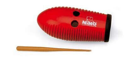 Nino Percussion 581-R Mini Guiro Rød Plast