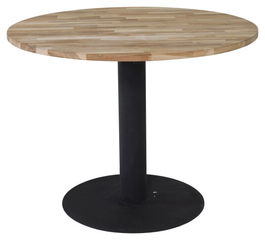 Venture Design Cirebon Spisebord, Teak m. Svarte ben, Ø140
