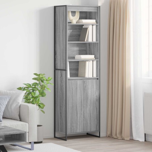  Høye Skap 2 pcs Grå Sonoma 60 x 36 x 300 cm Konstruert tre