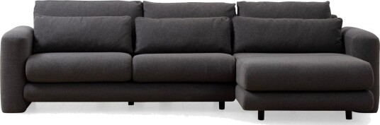 Makhan Sofa med Sjeselong 3 seter Grå