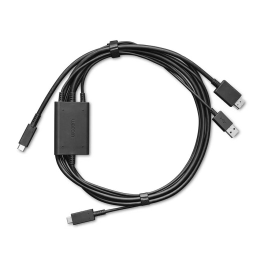 Wacom USB-C Video-Adapter til HDMI og USB - Svart Wacom USB-C Video-Adapter til HDMI og USB - Svart