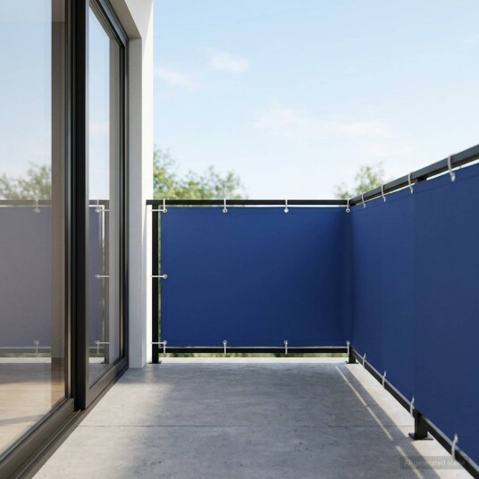vidaXL Balkong privat skjerm 150 x 500 cm Stoff med PU belegg Blå