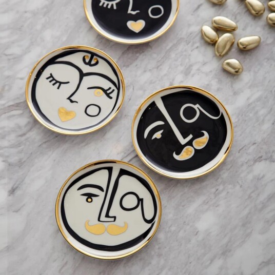Jonathan Adler Marseilles Coasters porselen Ø10_4pk