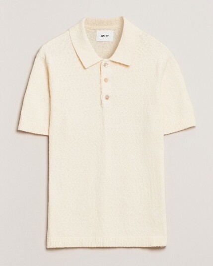 NN07 Randy Knitted Polo Ecru
