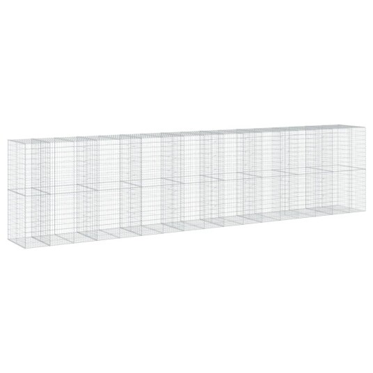 Gabionkurv med deksel 850x100x200 cm galvanisert jern Gabionkurv med deksel 850x100x200 cm galvanisert jern