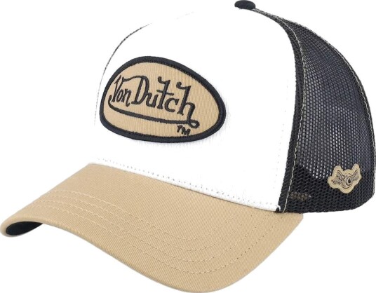 Von Dutch Oval Patch Black/White/Beige T