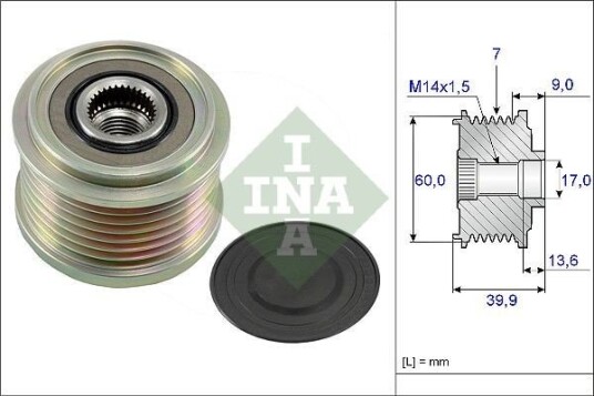 Dynamo remhjul INA 535 0215 10