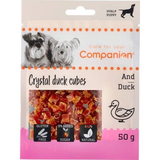 Companion Hundemat Duck Cubes Valp - Smakfulle Andekjøtt Kuber for Sunn Utvikling Companion Hundemat Duck Cubes Valp - Smakfulle Andekjøtt Kuber for Sunn Utvikling