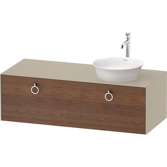 Duravit White Tulip Servantskap 1 skuff 130x55x40,8 cm Valnøtt/Taupe Høyglans