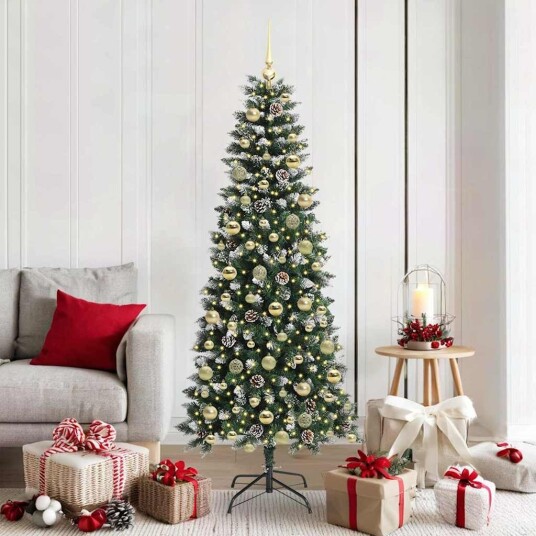  Kunstig juletre grønn 76 x 76 x 180 cm PVC og plast og stål