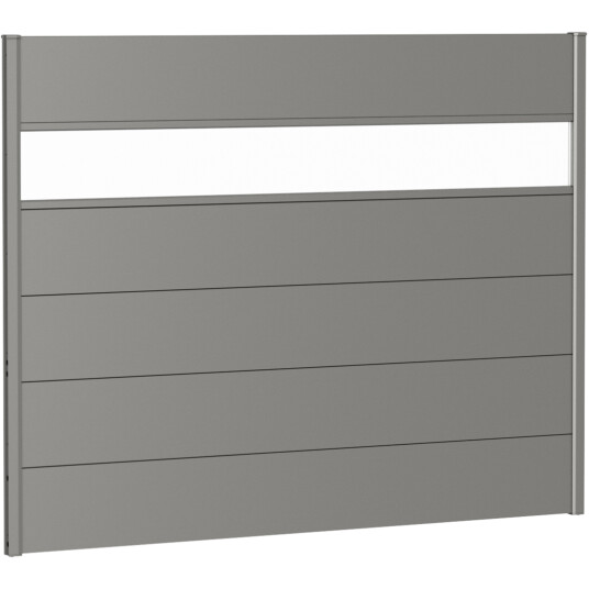 BIOHORT VEGGPANEL FOR LEVEGG AKRYLGLASS 180X135 KVARTSGRÅ METALLIC