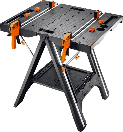 Worx Arbeidsbord WX051 Multifunksjons 78 × 63 cm, 450 kg (Sagbukker) / 135 kg (Arbeidsbord)