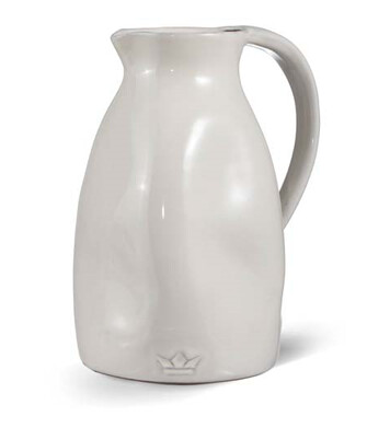 DUTCHDELUXES Dented Mugge i keramikk 0,75 liter Hvit