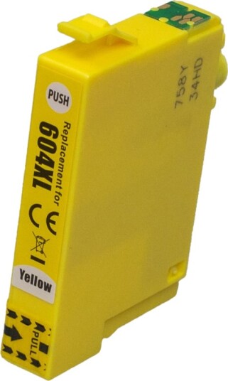Blekkpatron til Epson-skrivere 604XL gul / kompatibel patron / 10 ml / C13T10H44010