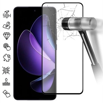 Oppo Reno13 F Full Cover Beskyttelsesglass Svart Kant