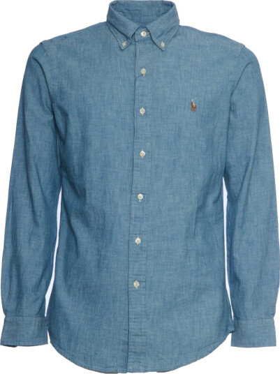 Polo Ralph Lauren Custom Fit Chambray Shirt - Blue - XS