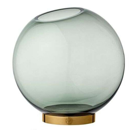 AYTM Globe vase small grønn-messing