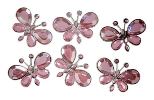 Kubbelys smykke lys rosa sommerfugl med limpute Kubbelys smykke lys rosa sommerfugl med limpute