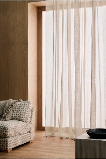 Ellos Home Gardin med multibånd Estella Wide 1 stk Beige