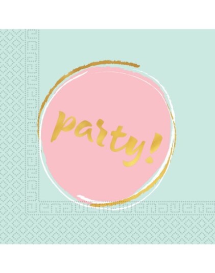 20 stk Servietter 33x33 cm Pastell Party