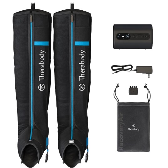 Therabody Recoveryair Prime Pneumatic Compression System, kompresjonsstøvler unisex M BLACK