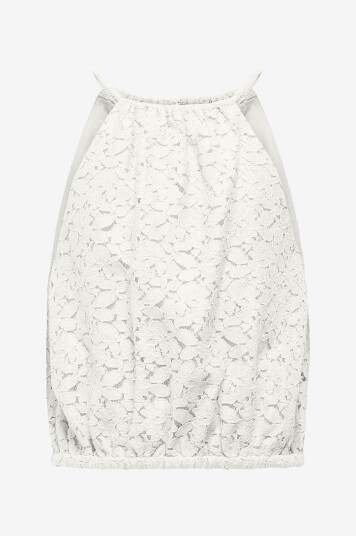 Kids Only Topp kogJulia S/L Lace Top Wvn Hvit