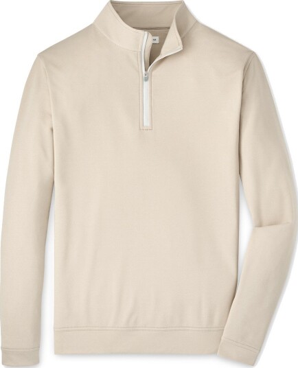 Peter Millar Perth Melange Performance Golfgenser herre Biscuit X Large