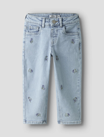Name It Nmfbella Mom Emb Jeans 1224 Fr Noos Blue 122
