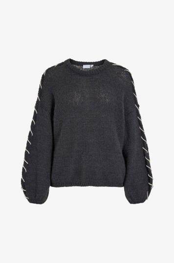 Vila - Pullover Vichoca Pearl Detail - Grå