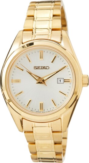 Seiko, Basic dameklokke med gullfarget stållenke Seiko, Basic dameklokke med gullfarget stållenke