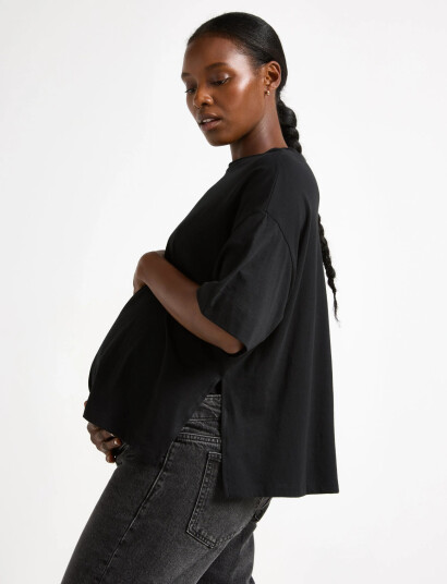 Lindex Top Erica Mom - Black - XS