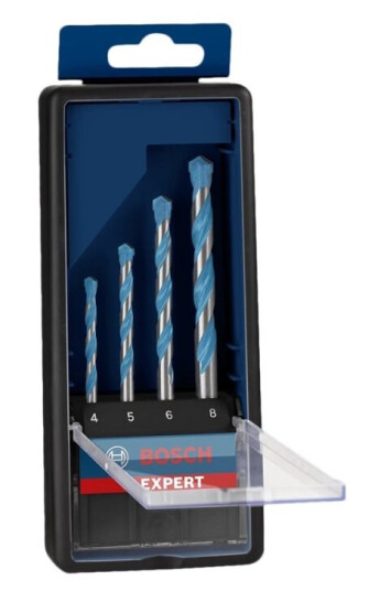 Bosch CYL-9 Multiconstruction Borsett for Betong, Plast, Stål og Tre - 4 Deler 4-8 mm